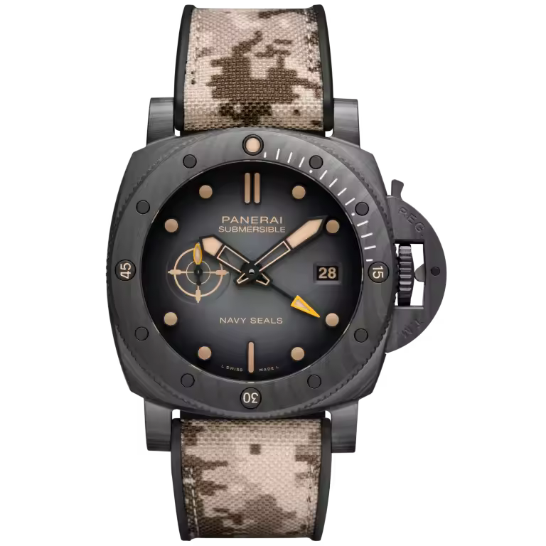 Panerai Submersible QuarantaQuattro GMT Navy SEALs Carbotech™ 44mm PAM01513