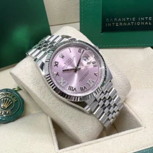 RLX Datejust 36mm 126234 Pink Roman Dial Oyster Stainless Steel