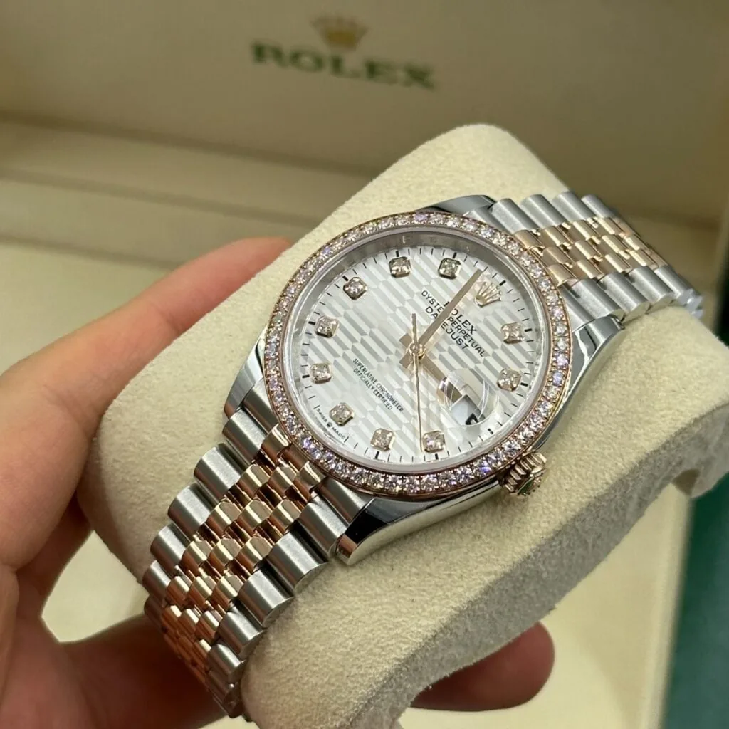 RLX Datejust 36mm 126281 Silver Palm Index Dial Jubilee Bracelet