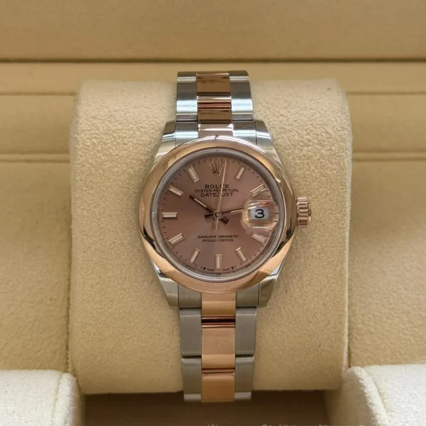 RLX Lady-Datejust 31mm 279161 Rose Stick Dial, Two Tone Stainless Steel & 18K Rose Gold Oyster Bracelet Women's Watch
