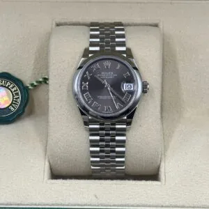 RLX Datejust m278240-0015/0016 31mm Dark Grey Roman Domed Bezel Oyster Oystersteel