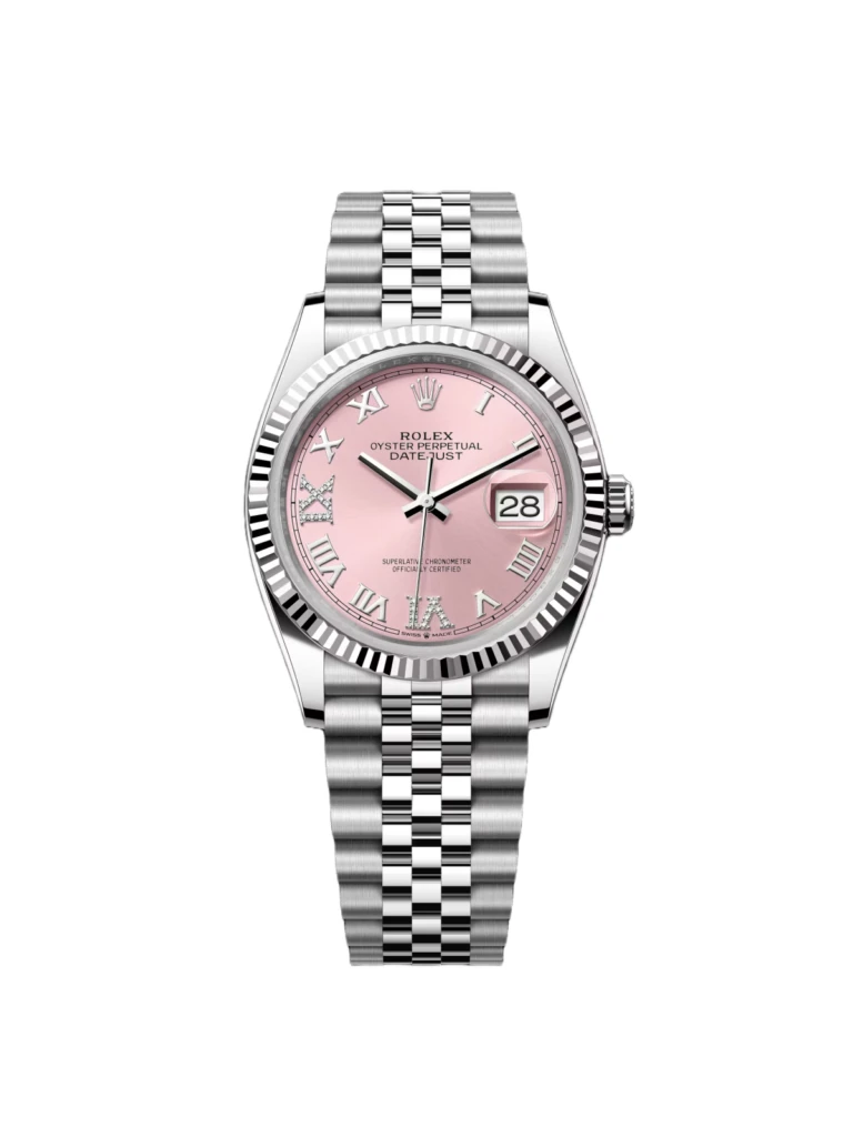 RLX Datejust 36mm 126234 Pink Roman Dial Oyster Stainless Steel