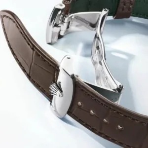 Rolex 1908 Platinum Ice Blue Dial Brown Alligator Strap - 52506-0002