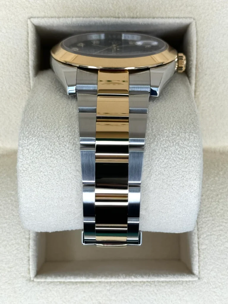 RLX Datejust 41mm 126303 Black Diamond Oyster Steel and Yellow Gold Mens Watch