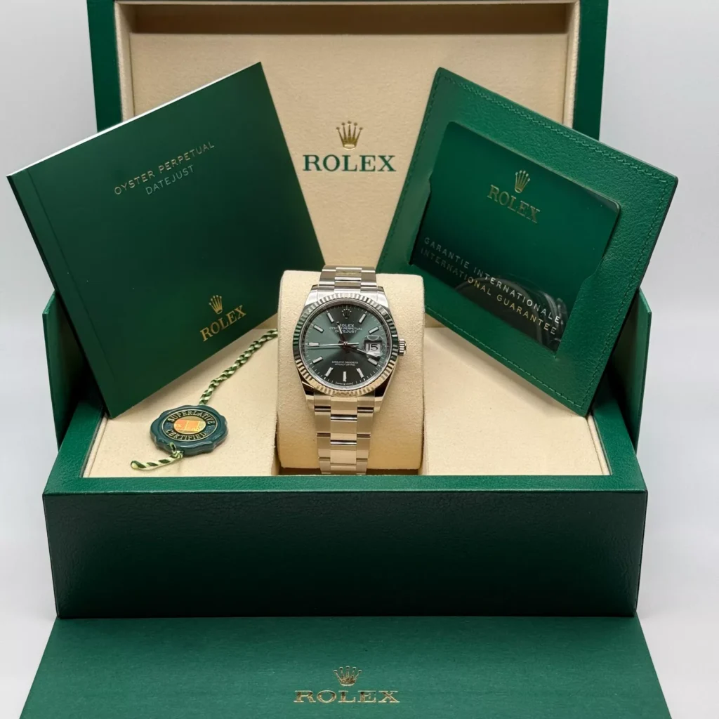 RLX Datejust 36mm 126234 Mint Green Dial Jubilee Bracelet Watch