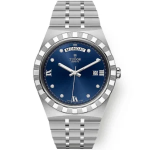 TUDOR Royal Date/Day 41mm Blue Diamond Set Dial Men's Automatic Watch M28600-0006