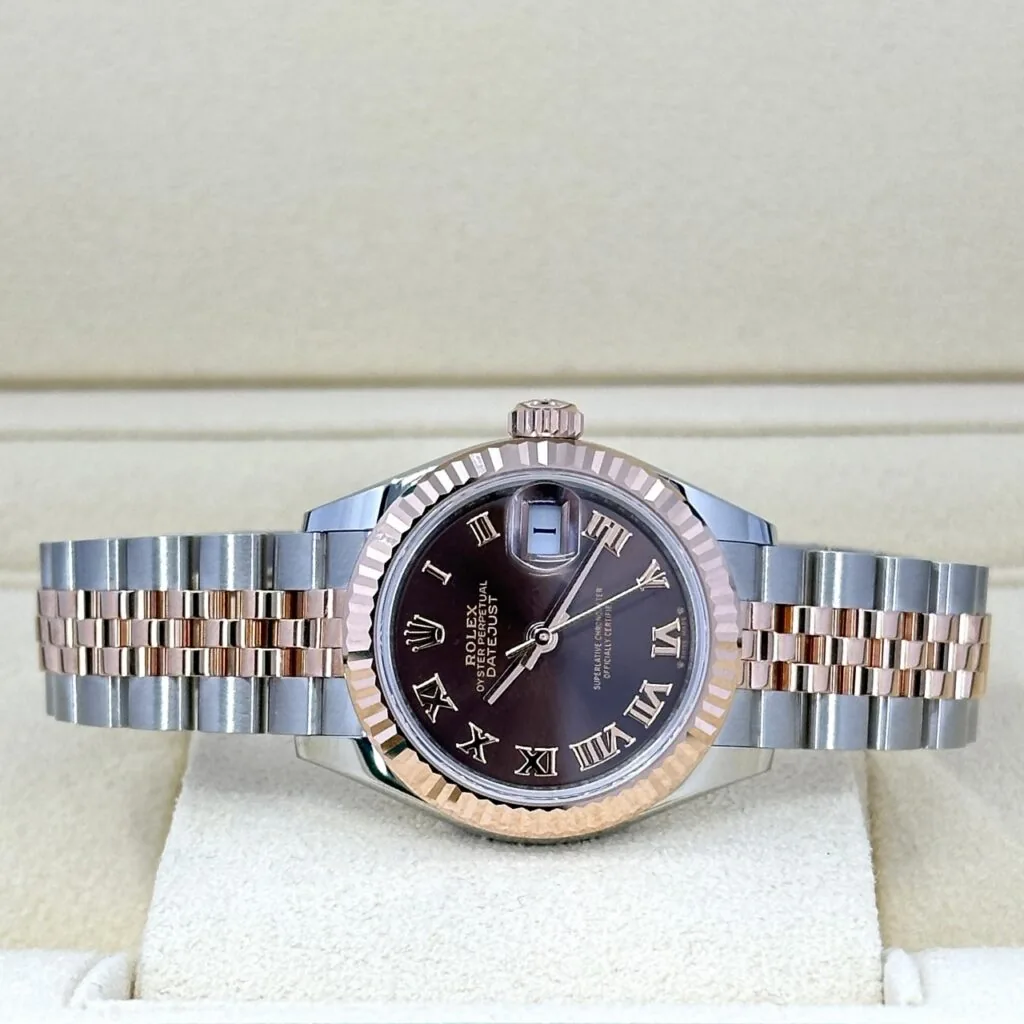 RLX Lady-Datejust 31mm 279171 Chocolate Roman Oyster Stainless Steel and Rose Gold