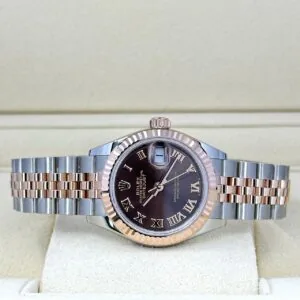 RLX Lady-Datejust 31mm 279171 Chocolate Roman Oyster Stainless Steel and Rose Gold
