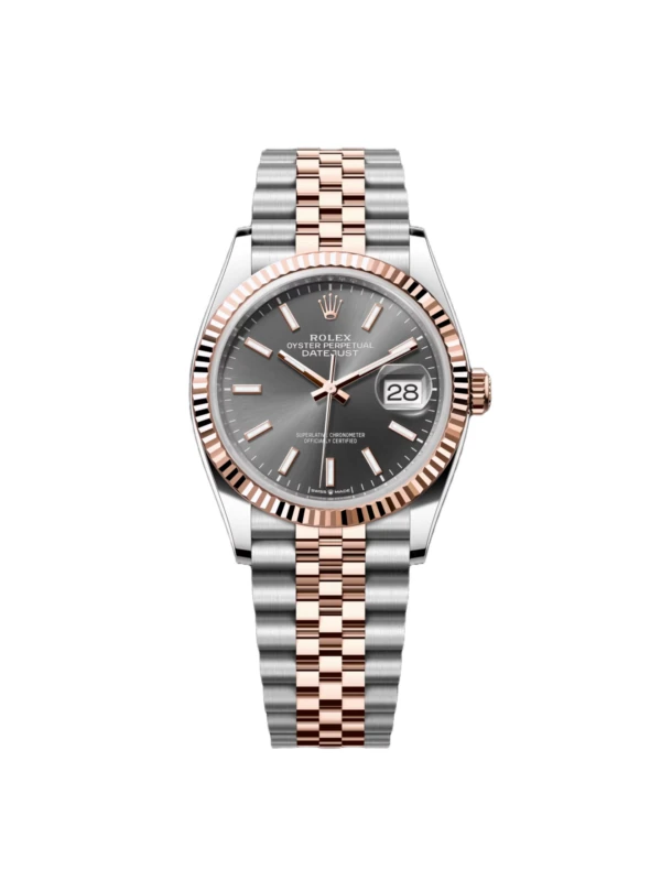 RLX Datejust 36mm 126231 Slate/Gray Dial Oystersteel and 18K Rose gold Oyster Bracelet