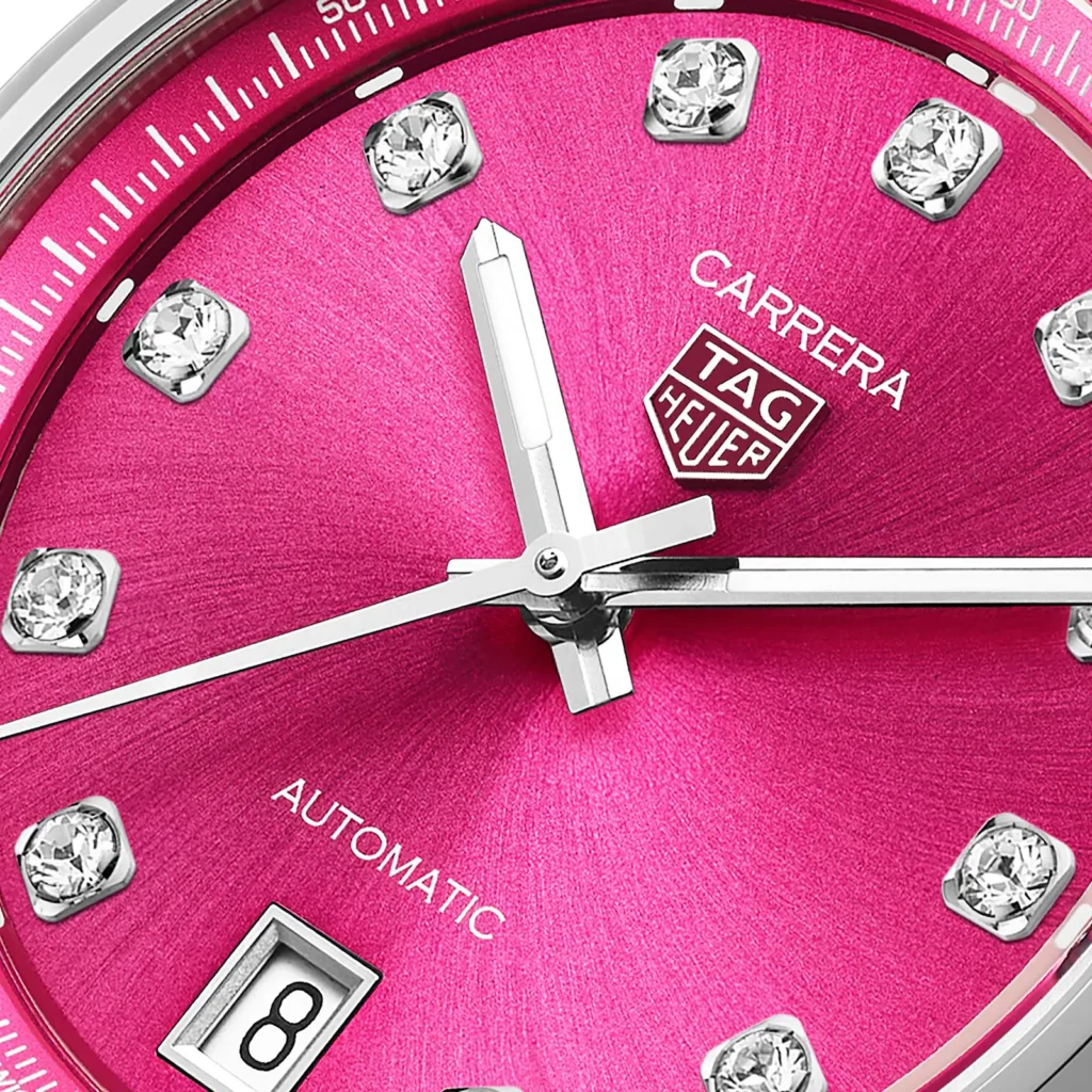 TAG Heuer Carrera Date 36mm Ladies Watch Pink Diamond Dot WBN2318.BA0001