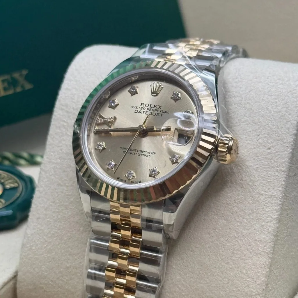 RLX Lady-Datejust 31mm 279173 Champagne Diamond Dial Oyster Bracelet