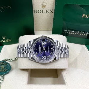 RLX Datejust 36mm 126234 Datejust Aubergine Purple Diamond Roman Oyster Stainless Steel