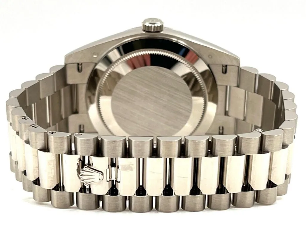 RLX Day-Date "President" 40mm White Gold Pave Diamond Sapphire Dial - 228239