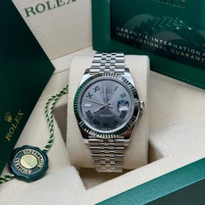 RLX Datejust 41mm 126334 Slate Roman Jubilee Stainless Steel Mens Watch