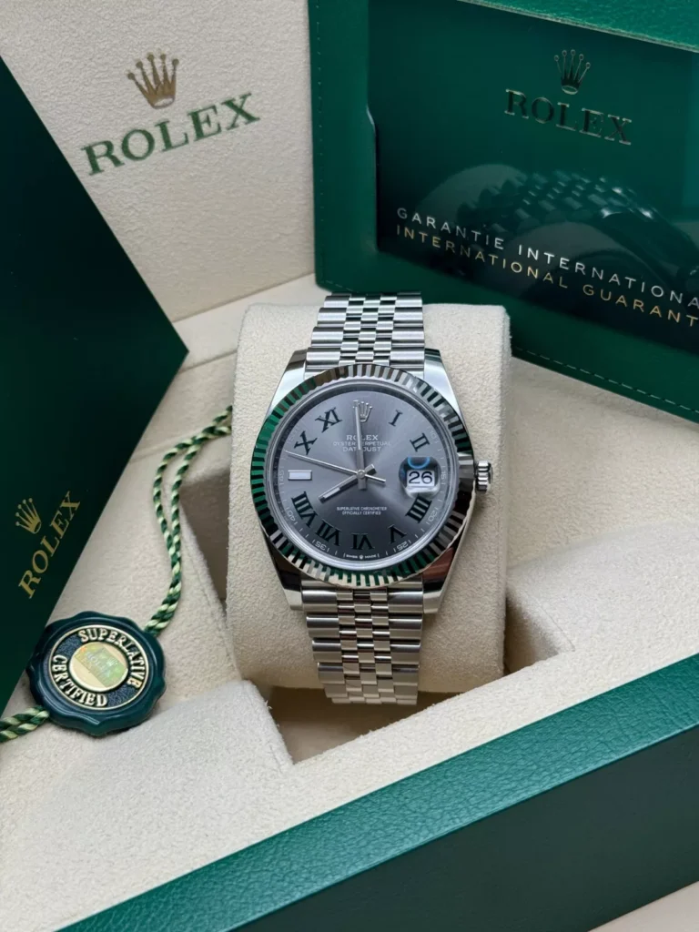 RLX Datejust 41mm 126334 Slate Roman Jubilee Stainless Steel Mens Watch