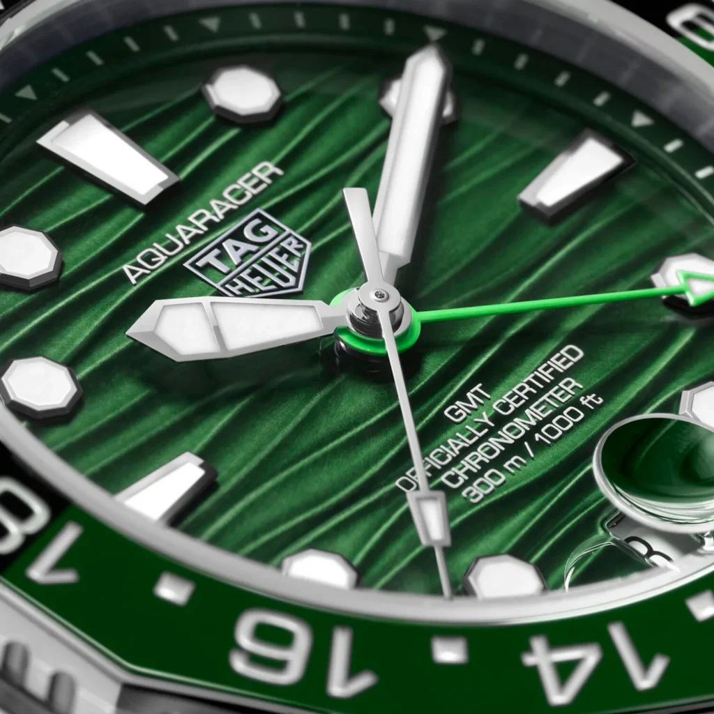 TAG Heuer Aquaracer Professional 300 GMT 42mm Mens Watch Green WBP5115.BA0013