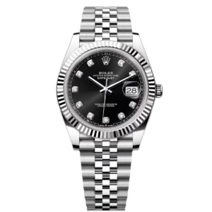 RLX Datejust 41mm 126334 Black Diamond Oyster Stainless Steel Mens Watch