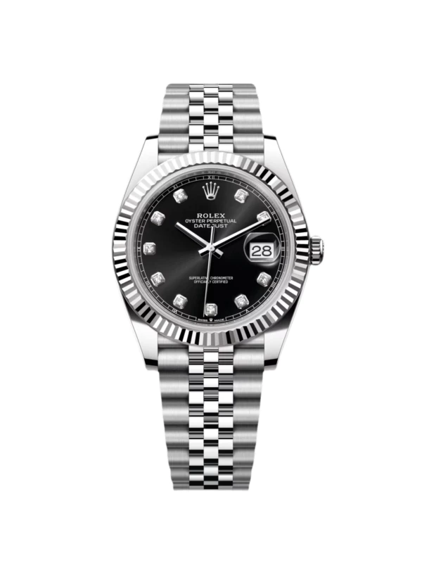 RLX Datejust 41mm 126334 Black Diamond Oyster Stainless Steel Mens Watch