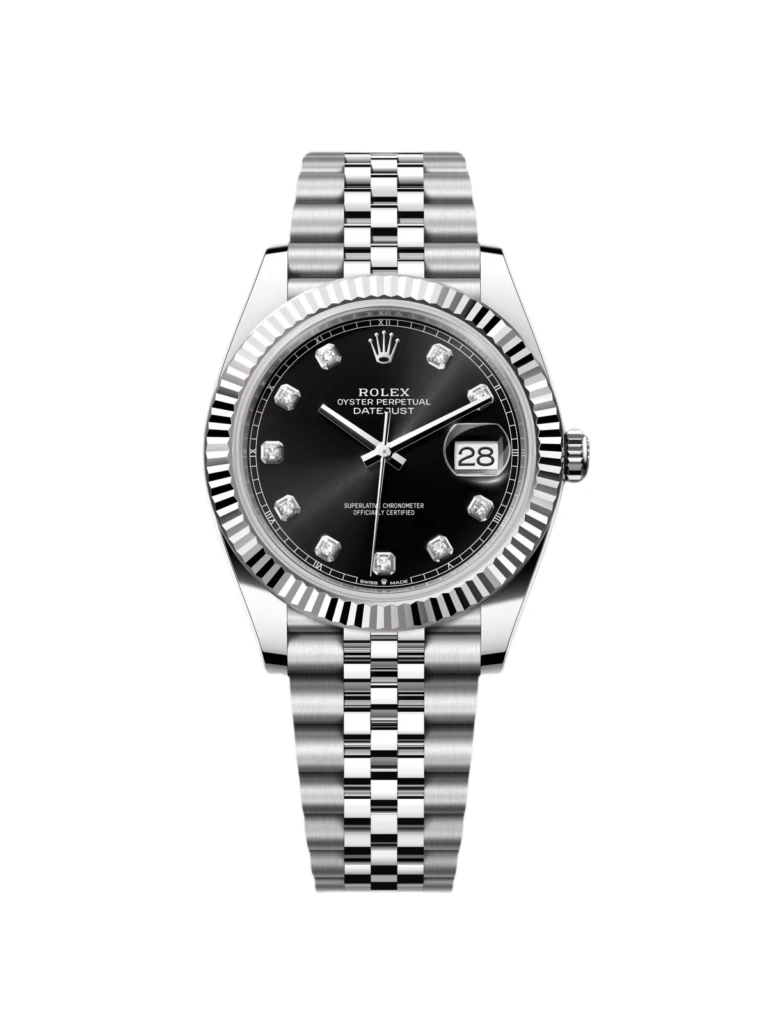 RLX Datejust 41mm 126334 Black Diamond Oyster Stainless Steel Mens Watch