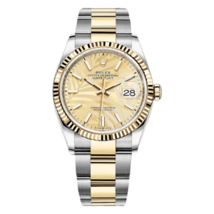 RLX Datejust 36mm 126233 Golden Palm Motif Dial Jubilee Bracelet Watch