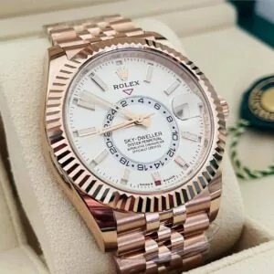RLX Sky-Dweller 42mm 336935-0003/0007 Rose Gold White Dial Oyster