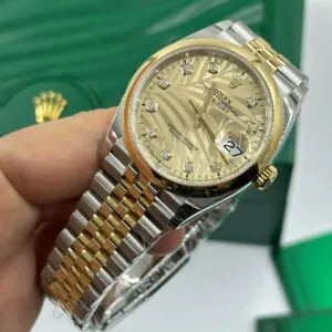 RLX Datejust 36mm 126203 Golden Fluted Dial Domed Bezel Oyster Bracelet