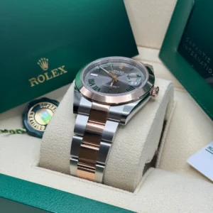 RLX Datejust 41mm 126301 Sundust Slate Roman Dial Oyster Bracelet