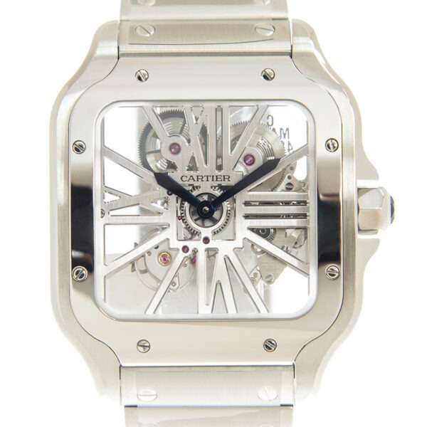 Cartier Santos Large Model Skeleton Watch WHSA0015 - United Luxury
