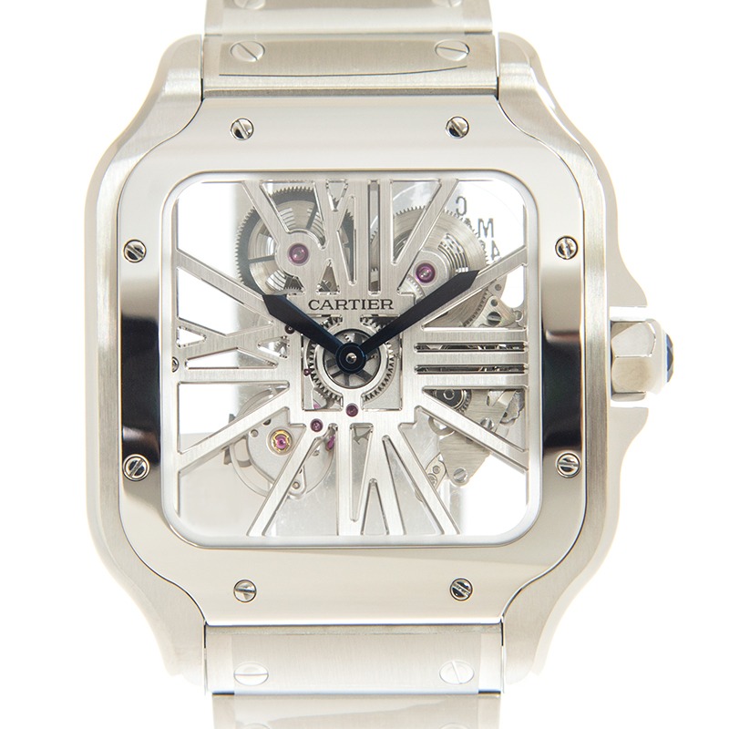 Cartier Santos Large Model Skeleton Watch WHSA0015 - United Luxury