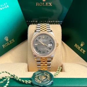 RLX Datejust 36mm 126283 Wimbledon Slate Dial Jubilee Bracelet Watch