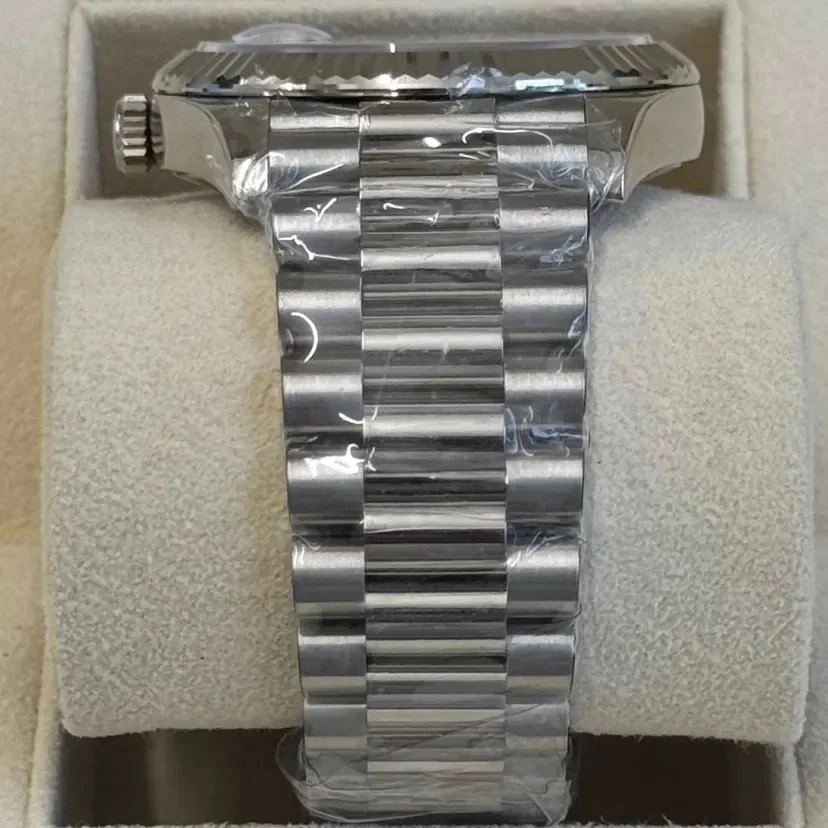 RLX Day-Date "President" 40mm Platinum Meteorite Diamond Baguette Dial - 228236