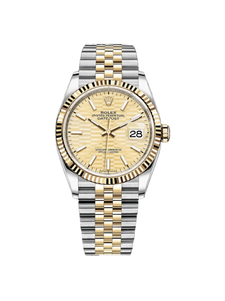 RLX Datejust 36mm 126233 Golden Fluted Motif 36mm Dial Oyster Bracelet