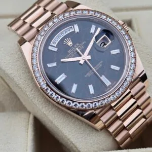 RLX Day-Date 40mm Eisenkiesel / Diamonds Dial 228345rbr-0016