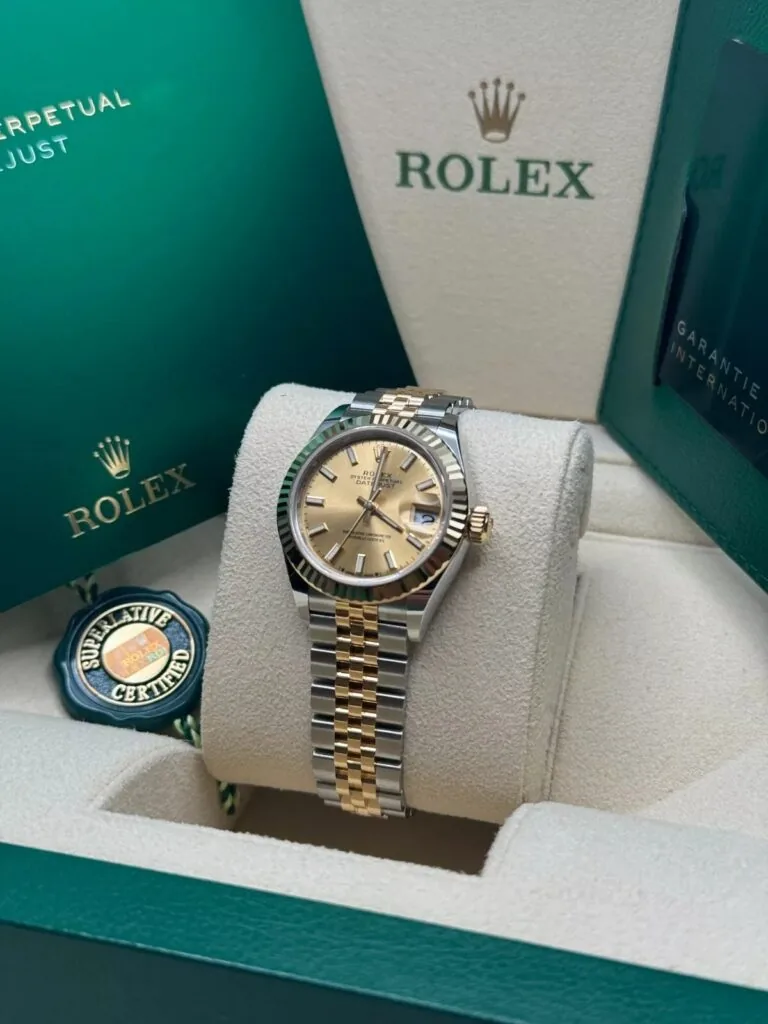 RLX Lady-Datejust 31mm 279173 Champagne Index Dial Oyster Bracelet