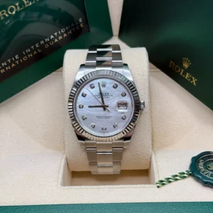 RLX Datejust 41 Mother of Pearl Diamond Stainless Steel Fluted Oyster - 126334