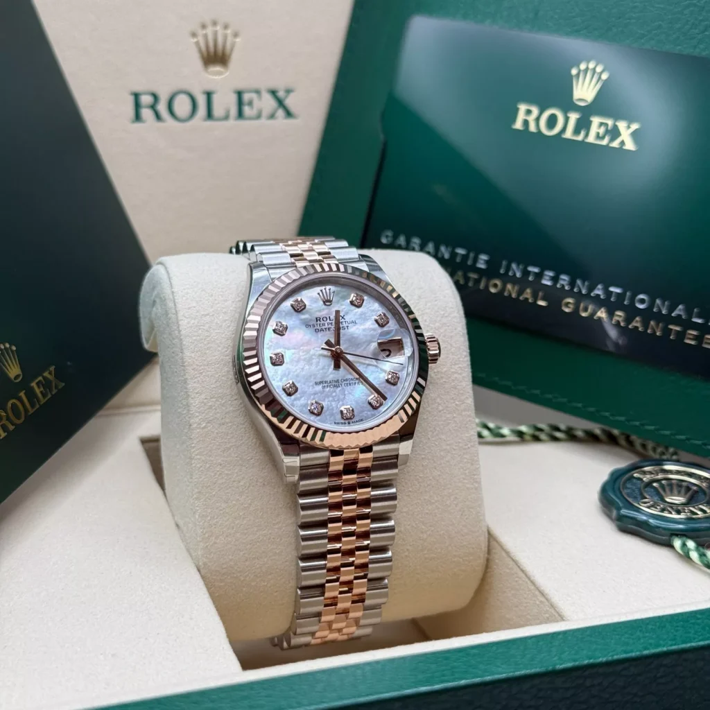 RLX Datejust m278271-0025/0026 White Mother-of-Pearl 31mm Dial Oyster Bracelet Watch