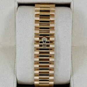 RLX Yellow Gold President Day Date 40mm Black Diamond Baguette Dial - 228238
