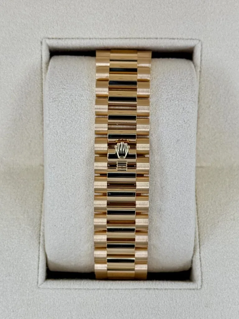 RLX Yellow Gold President Day Date 40mm Black Diamond Baguette Dial - 228238