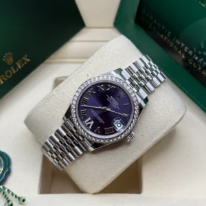RLX Datejust m278384RBR-0029/0030 Aubergine 31mm Dial Jubilee Watch
