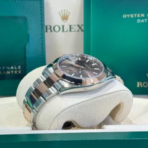 RLX Datejust 41mm 126301 Chocolate Index Oyster Steel and Everose Gold Watch