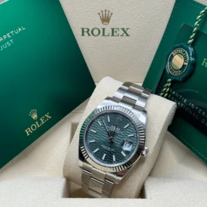 RLX Datejust 41mm 126334 Mint Green Fluted Motif Dial Oyster Bracelet