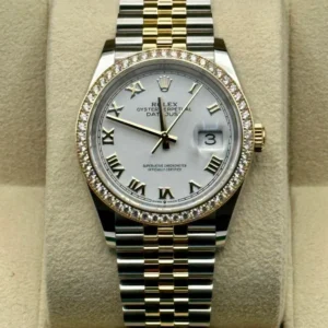 RLX Datejust 36mm 126283 White Dial Jubilee Bracelet Watch