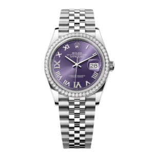 RLX Datejust 36mm 126284 Aubergine Dial Jubilee Bracelet