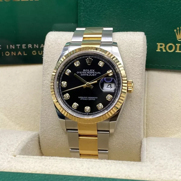 RLX Datejust 36mm 126233 Custom Black Dial Jubilee Bracelet Watch