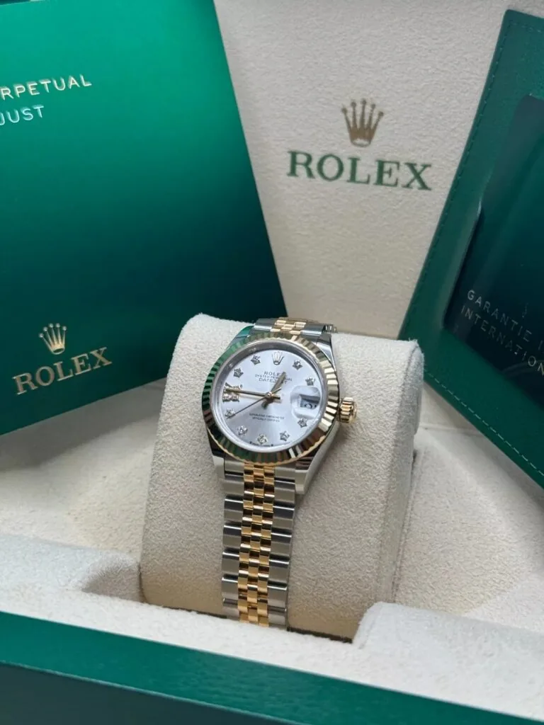 RLX Lady-Datejust 31mm 279173 Silver Diamond Dial Oyster Bracelet