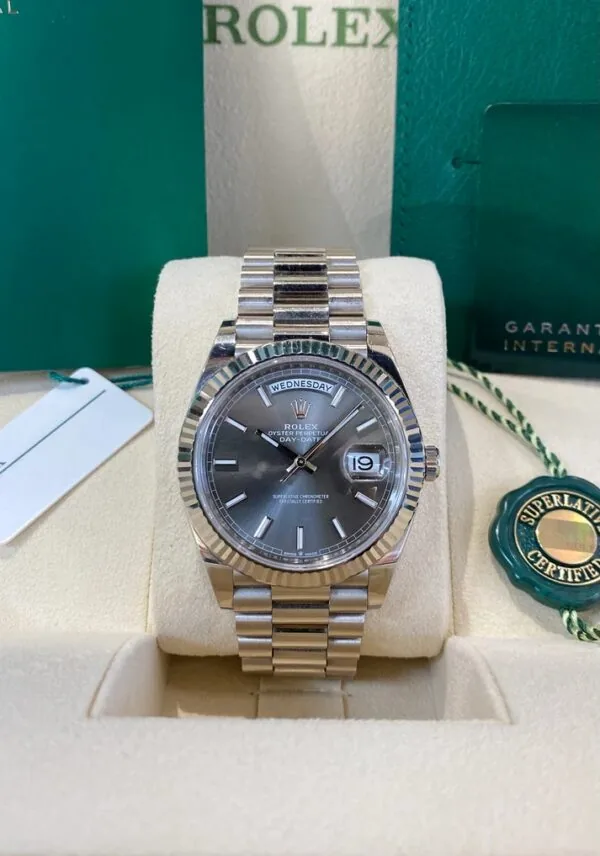 RLX Day-Date 40mm Slate Diamonds Dial 228236-0013