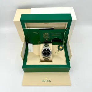 RLX Oyster Perpetual Air King Black Dial Steel Mens Watch 126900 Box Card