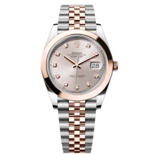 RLX Datejust 41mm 126301 Sundust Diamond Jubilee Steel and Everose Gold Watch