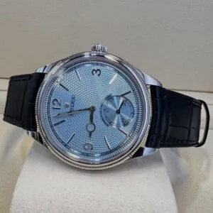 Rolex 1908 Platinum Ice Blue Dial Black Alligator Strap - 52506-0003