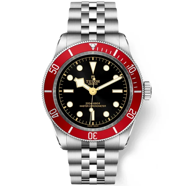 TUDOR Black Bay 41mm Black Dial & Red Bezel Five-Link Bracelet Watch M7941A1A0RU-0003